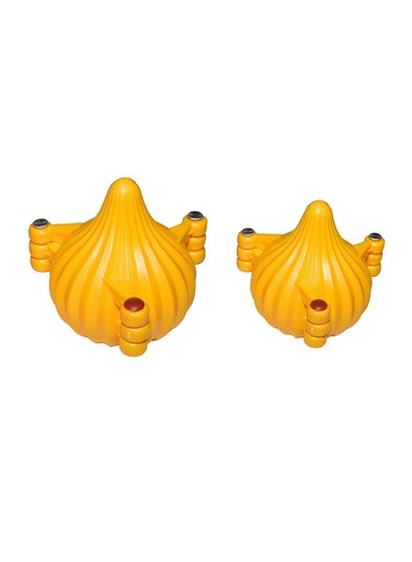 Of Arts Plastic 2 Pieces Small And Medium 3 Fold Modak Maker Mould, Orange,7X7X2 Cm