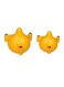 Of Arts Plastic 2 Pieces Small And Medium 3 Fold Modak Maker Mould, Orange,7X7X2 Cm