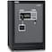 Rubik Safe Box Large Fire Resistant Dual Security Locker for Money Documents Home Office (Size 60x40x35cm) Black/Grey