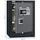 Rubik Safe Box Large Fire Resistant Dual Security Locker for Money Documents Home Office (Size 60x40x35cm) Black/Grey