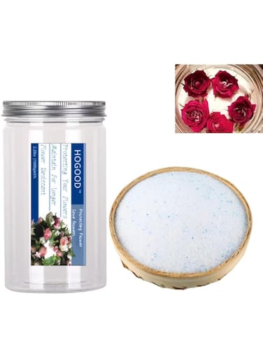 HOGOOD 2.2 LBS Silica Gel Flower Drying Crystals Dry-Packs DIY Flower Drying Powder, color Indicating Silica Gel Preserving Wedding, Reusable