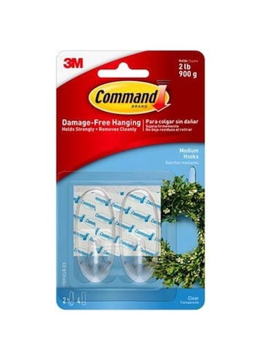 Command Hooks Medium Clr (2pk)