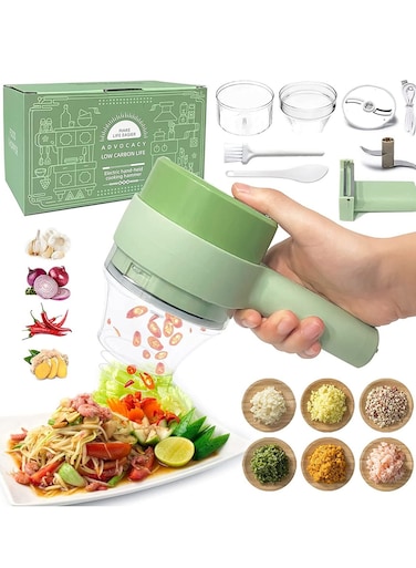 in 1 Handheld Electric Vegetable Cutter Set