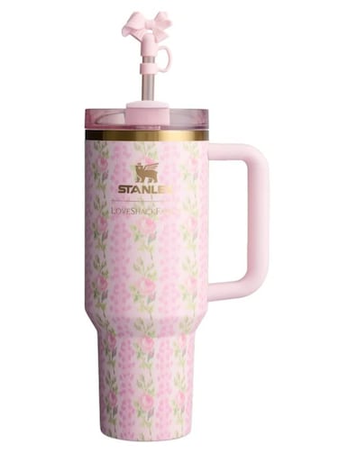 X LoveShackFancy Quencher   40 OZ   Authentic &amp; Exclusive Water Bottle Cup   Perfect Gift For Her   Blooming Heirloom