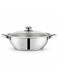 Mega Wok/Kadai, 22 cm (2 Ltr) Stainless Steel &acirc;&euro;&ldquo; Glass Lid with Steam Vent, Durable Handles, Sandwich Bottom for Even Heating, Sleek Modern Design for Efficient and Stylish Cooking