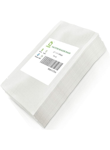 CANLENPK 7x10cm/2.7&times;4 Inch Mini Vacuum Sealer Bags,Small Precut Food Storage Bag,Seal Meal Snack Fruit Nut,Boil Steam Heat Freeze,Commercial Grade Heavy Duty Sealable Bags(100PCS)
