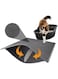 PETO 24"x18" Cat Litter Mat Litter Trapping Mat, Honeycomb Double Layer Design Waterproof Urine Proof Trapper Mat for Litter Boxes (Grey)
