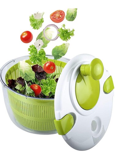 Salad Spinner (5 Quarts) &acirc;&euro;&ldquo; Quick Dry Design for Fruits, Vegetables &amp; Lettuce &acirc;&euro;&ldquo; Effortless Drying for Tastier Salads &amp; Faster Food Prep