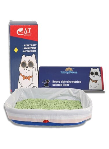 Snorypaws Cat Litter Liner Bags, Heavy Duty with Drawstring, Leak-Proof, Extra Thick, Disposable Cat Waste Bags for Litter Box &ndash; Easy to Clean, Tear-Resistant, Jumbo Large Size - Pack of 10