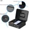 Rubik Large Cash Box with Tray and Combination Lock Portable Durable Register Money Box Safe for Bills Jewelry Receipts Coins (25x20x9cm) Black