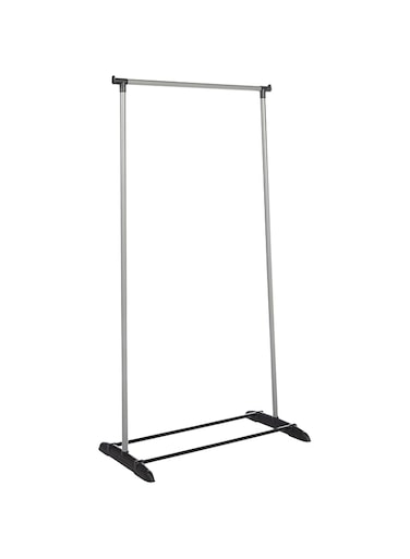 Showay Clothes Hanger, Cloth Rack, Adjustable Stainless Steel Hanger With Wheels, Single, Double, Three Layer Cloth Rack For Indoor And Outdoor (Single Pole Hanger)