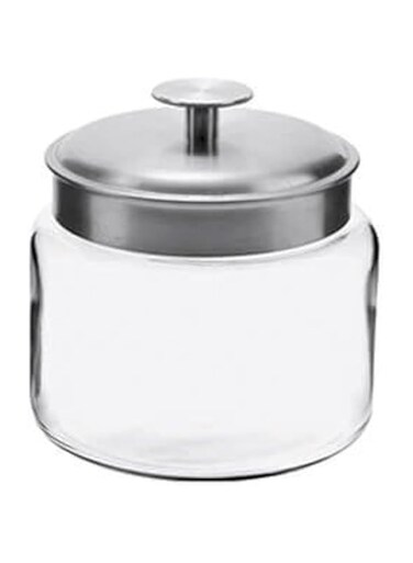 Anchor Hocking 64oz Mini Montana Jar with Brushed Aluminium Metal Cover