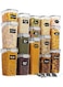 Care 15PCS Plastic Airtight Food Storage Container with Lids, Kitchen Storage &amp; Organization for Cereal, Spaghetti, Flour and Sugar, BPA Free, Includes 24 Labels Clear