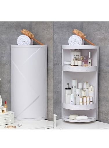 Rotating Storage Racks, Closed Storage Racks, Multi-Functional Plastic Right-Angle Storage Racks, And Waterproof And Dustproof Triangular Racks Are Suitable For Bathrooms, Kitchens, And Dressing Tables