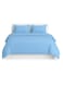 3-Piece Duvet Cover With Pillowcases cotton_blend Blue 220 x 240cm