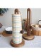 Wooden Kitchen Roll Holder Free Standing, Acacia Wood Paper Towel Holder Stand for Kitchen Counter, Non Slip Kitchen Towel Roll Holder Countertop, Farmhouse Kitchen Organizer Fits Most Size Paper Roll