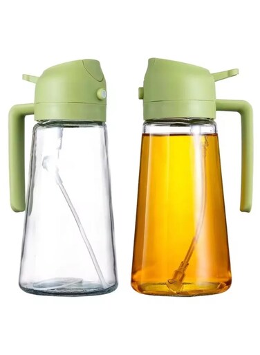 Oil Sprayer, Set of 2pcs, 2 in 1 Pour &amp; Spray Oil Dispenser, Oil Sprayer Glass Bottle for Cooking, Olive Oil Spray bottle for Air Fryer, BBQ, Salad or Baking.