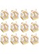 Oasisgalore 12pcs Individual Cupcake Boxes Containers, Single Cupcake Carrier Holder for Mini Cake