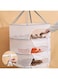 Lomeshow 3-Tier Folding Mesh Clothes Hanging Dryer, Large Laundry Drying Rack, Herb Dryer Hanging Rack with Zipper, for Plants, Buds, Fruits, Hydroponics Flowers, Vegetables, Fish, or Clothes, Doll