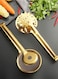 Kitchen Tongs Set,2 Pack Stainless Steel Kitchen Tongs With Screen Filter,Locking Metal Barbecue Tongs For Cooking Pans And BBQ,Golden