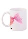 Bow Printed Coffee Mug White/Pink