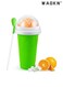 Frozen Magic Slushy Maker Squeeze Cup, Home Frost Cup Summer Pinching Cup, Quick Frozen Smoothies Slushy Ice Cream Maker with Dome Lids,Internet Famous Refrigeration Cup Green