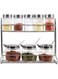 Rubik Spice Rack Condiment Glass Jar Seasoning Bottles Stainless Steel Rack Storage Organization for Kitchen (5+3pcs/set)