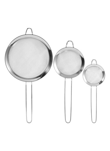 Stainless Steel Fine Mesh Wire Flour Colander Sifter Sieve Oil Tea Strainer