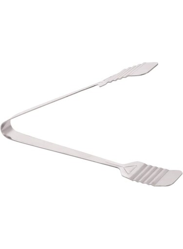 Box Stainless Steel Bread Tongs Silver 24cm