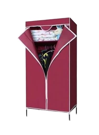 Portable Wardrobe Organizer Maroon 150cm