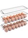 Egg Holder for Refrigerator with Lid, 2 Pack, 14 Egg Tray for Fridge with Cover, with Handle Stackable Reusable Refrigerator Egg Storage Container