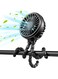 KATGROCHIR Mini Stroller Fan, 3 Speed Portable Personal Fan with Flexible Tripod, USB Rechargeable Battery Operated Handheld Desk Fan small Fan for Car Seat, Bedroom, outdoors