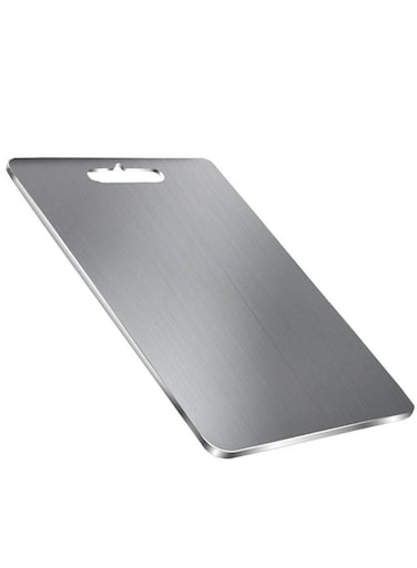 Stainless Steel Cutting Board for Kitchen, Heavy Duty SUS 304 Chopping Board for Meat, Cheese, Fruit, Vegetables, Non Slip, Dishwasher Safe 36x25cm 1pcs