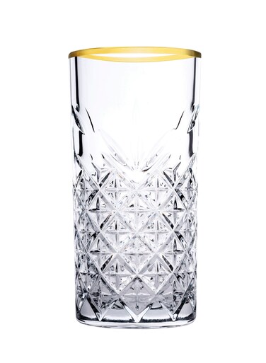 4 Pieces Timeless Long Drink Tumbler, 295 Ml, 143 Mm Height, 67.5 Mm Diameter - Clear Clear
