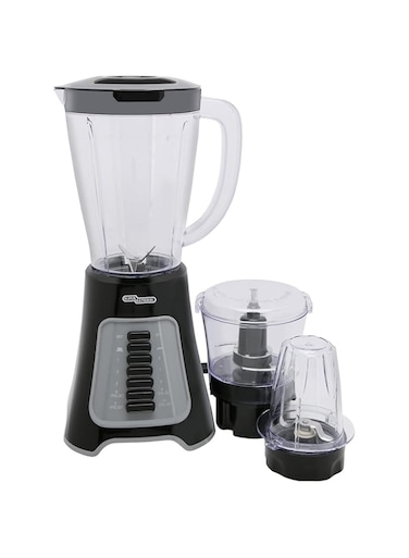 Super General 3-in-1 Blender, 400 watts power Mixer, 10 speed control with Pulse function, SGBG-40-D, Black, 35 x 18.5 x 27.2 cm