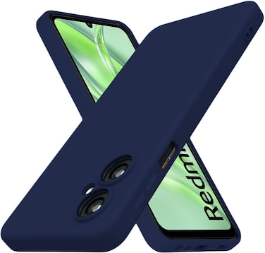 Muzz Xiaomi Redmi 13C 5G Case, Thin TPU Cover with Camera Protection Anti-Scratch Slim Fit Flexible Phone Case for Redmi 13C 5G (Blue)