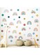 CELAENO Boho Rainbow Star Dot Wall Decal Stickers for Boys Girls Kids Bedroom Removable Rainbow Wall Stickers for Nursery Room DIY Decorations