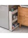 Slim Slide Plastic Storage Rack Holder Organizer Shelf With Moving Wheels Trolley 2/3/4 Layers Detachable Kitchen Bathroom Bedroom White (3 Tier)