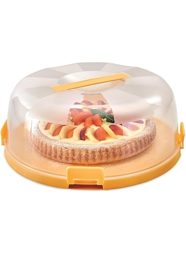 Snips - Delice Cream Cake Holder - Cake Holder with Lid   Cake Holder   Cake Holder   Cream Colour   4 Safety Locks - Diameter 28 - Made in Italy - BPA Free