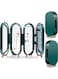 KASTWAVE Portable Jewelry Organizer Box for Women and Girls with Mirror Earring and Bracelet Holder Travel Jewelry Storage Green