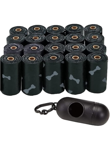 Alsaffan 24 Rolls-360pcs Dog Poop Bags,Basics Standard Dog Waste Bags with Dispenser and Leash Clip,Cat Puppy Thick and Strong Biodegradable Leak Proof Eco- Friendly Dog Waste Bags Pet Dog Supplies