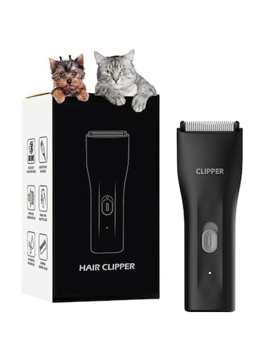 Tileon Handy &amp; Powerful Long Lasting Pet Electric Hair Trimmer Kits Waterproof Cordless Rechargeable Grooming Shavers for Small Dogs and Cats, 5 Piece Set