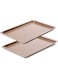 Latauar Premium Baking Sheet Bakeware Set of 2 Cookie Sheet Half Sheet Baking Pan Stainless Steel 14.5 Inch x 10 Inch Non Toxic &amp; Healthy - 2 Pack
