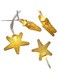 GulfDealz 10 Gold Star Battery Operated String LED Lights - Gold