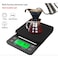 Digital Precision Coffee Scale with Built-in Timer and LCD Display, 0.1g to 3kg Capacity

