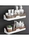 Lomeshow Bathroom Organizer Shower Caddy 2 Pack Wall Mounted Bath Shelves Kitchen Organization and Storage Bathroom Wall Mount Adhesive Shower Caddy Corner Shampoo No Drilling Spice Rack (Brown)