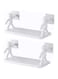 Nutrigrub 2 Pcs the Kitchen Toilet Villain Wall Hanging Receiver Shelf Self Stick Little Man, Villain Design White Floating Shelves, Punching-free Storage Rack for Kitchen, Bathroom (White)