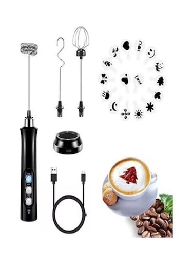 Multifunctional Handheld Electric Egg Beater Whisk Black