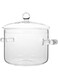 yvsay 1400ml Glass Saucepan with Cover, Stovetop Cooking Pot with Lid and Handle Simmer Pot Clear Soup Pot, High Borosilicate Glass Cookware