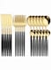 24 PCS Flatware Set with Knives Spoons and Forks, 410 Stainless Steel Flatware Set, Silverware Cutlery Set, Utensils Set Basics Tableware,Mirror Finish, Dishwasher Safe